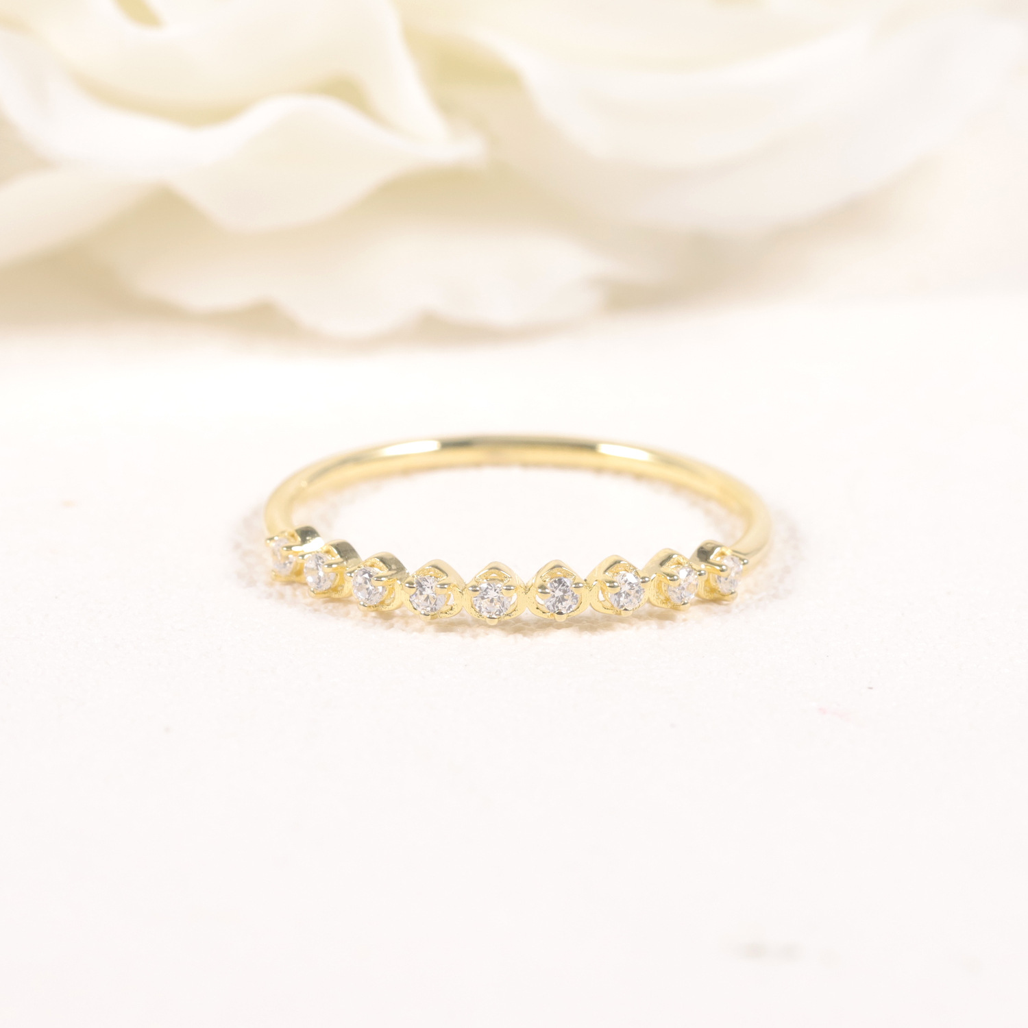 Unisex S925 Silver Moissanite Dawn Series Ring, Gift